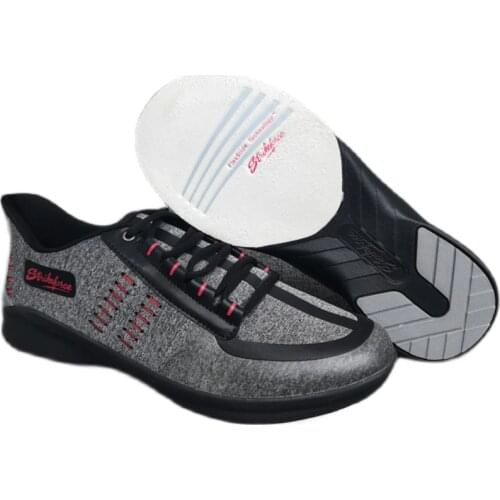 Men Bowling Shoes Low Top Ultra Light Breathable Comfortable Anti Slip Broken Leak Picking Suitable for Large Size Bowling Alley