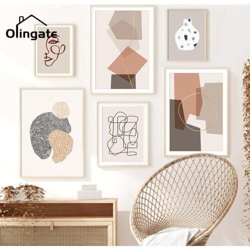 Gallery Wall Pictures Abstract Canvas Painting Geometric Posters and Prints Graphic Scandinavia Wall Art for Living Room Decor