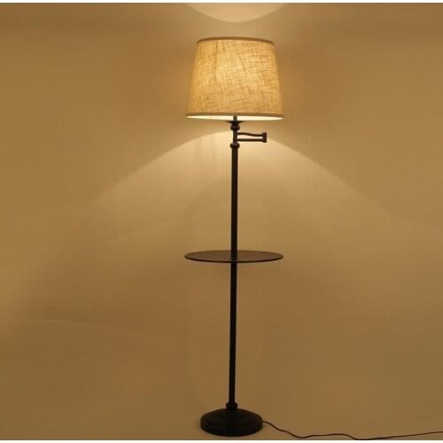 Nordic modern minimalist rotatable floor lamp E27 white&black color coffee table floor lamp for living room bedroom hotel room
