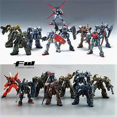 The New Japanese Version of Bandai Gundam FW UNICORN GUNDAM UO 1st \ 2 Bomb Box Egg Food Toy Figure Model