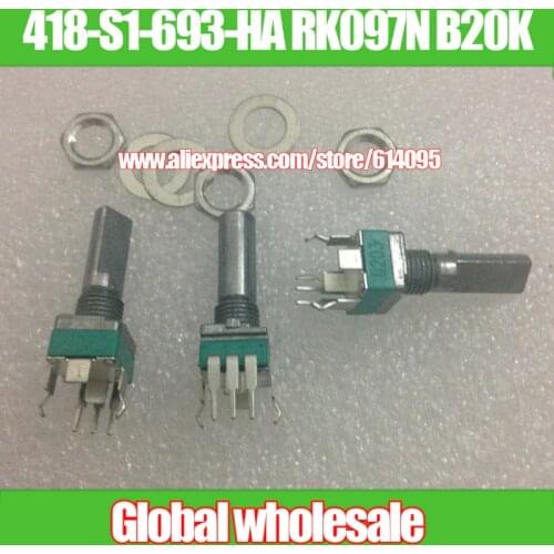 3pcs 418-S1-693-HA RK097N single vertical potentiometer B20K for Pioneer / handle length 20MMF Without midpoint