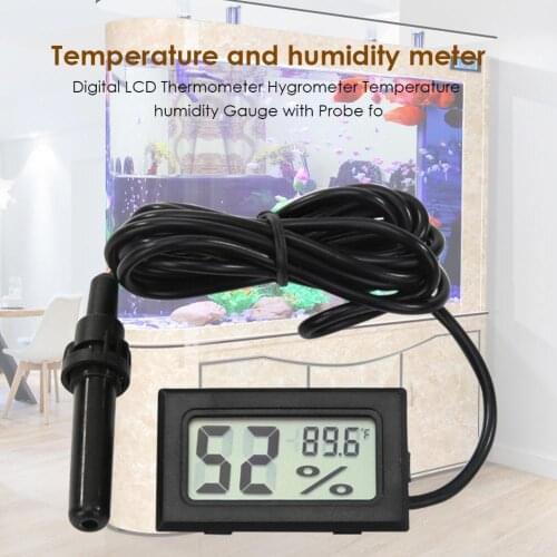 Professional Lcd Digital Thermometer Hygrometer Humidity Temperature Moisture Sensor Meter Gauge Indoor Probe