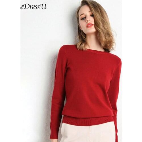 13 Colors Sweater Women Knitwear Red Pullover O Neck Simple Autumn Winter Yellow Sweaters Korean Casual Office Jumper CR-JM001