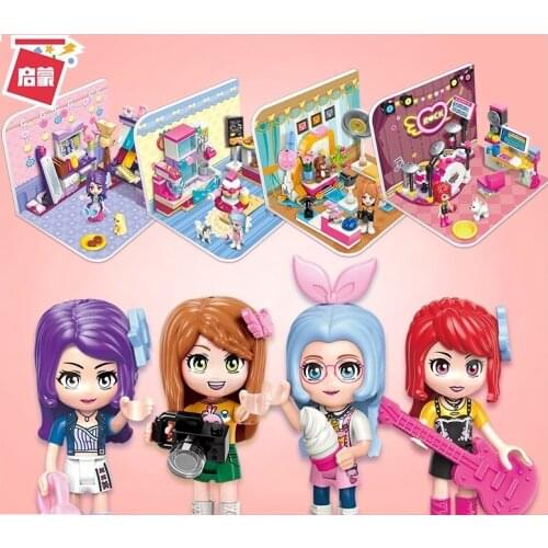 Enlightenment Building Blocks Girl Assembled Shirley Studio Model Childrens Toys Girl Puzzle Multifunctional Gift