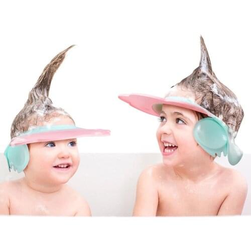 Adjustable Baby Shower Cap Shampoo Bath Wash Hair Shield Hat Protect Children Kid Waterproof Prevent Water Into Ear for Child