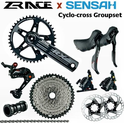 SENSAH SRX PRO 1x11 Speed, 11s Road Groupset, R/L Shifter + Rear Derailleurs + ZRACE Chainset Brake, gravel-bikes Cyclo-Cross