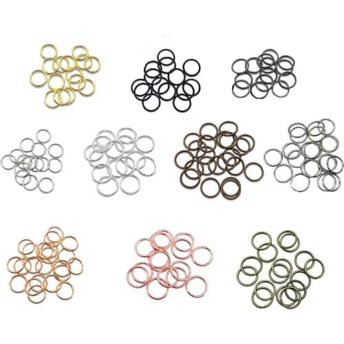 200pcs 4 5 6 7 8 10 mm Copper Jump Rings Split Rings Connectors For DIY Jewelry Findings Makings Accessories Wholesale Supplies