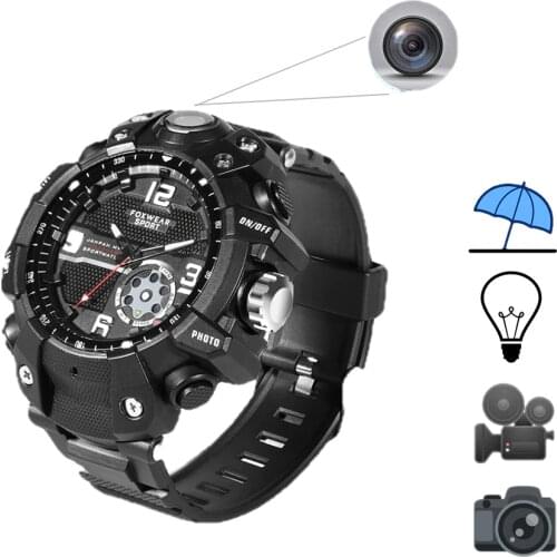 WIFI Sport Watch Camera IP67 Waterproof Built-in Camera with LED Light and Voice Recording