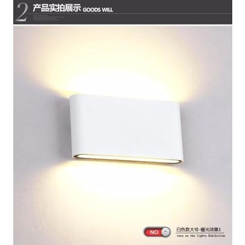 LED Wall Mounted Lamps Dimmable 110V 220V 6W 12W COB LED Wall Light for Living Room Bedroom Foyer Aisle Corridor Corner Garden