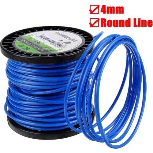 Grass Trimmer Line 4.0mm Strimmer Brushcutter Trimmer Nylon Round Roll Grass Rope Line for Power Grass Cutting Garden