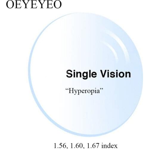 High Quality Radiation Protection Clear Optical Single Vision Lens HMC, EMI UV Aspheric Spherical Hyperopia Prescription Lenses