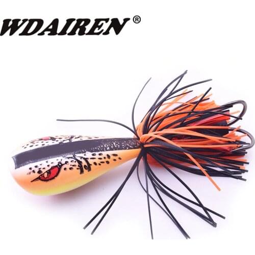High Quality Frog Fishing Lures Silicone wire Snakehead Lure 90mm 10g Topwater Hard Bass Bait Frog Lure Fishing Tackle Pesca