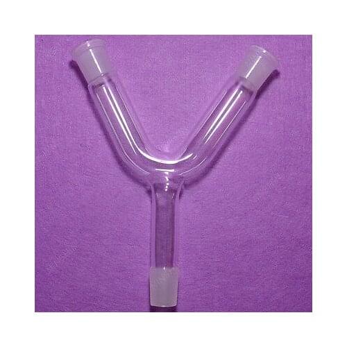 Y-shape Glass Connecting Adapter, Distillation Adapter,24/29 Joint, Lab Glass