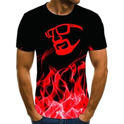 Funny fashion 3D T-shirt sports loose 3D printing t-shirt mens summer fashion short sleeve street fashion leisure 3D T-shirt