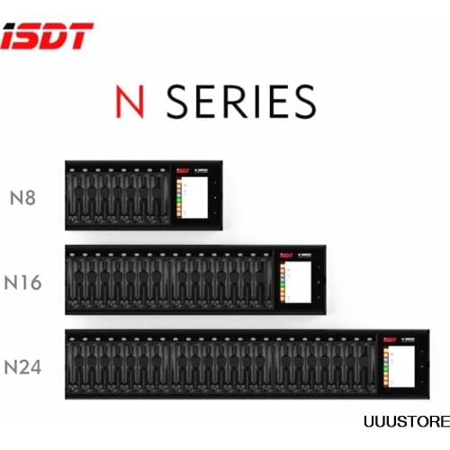 ISDT N8 N16 N24 AA AAA Battery Charger DC Smart Battery Charger For Battery of Li-lon LiHv Ni-MH Ni-Cd LiFePO4