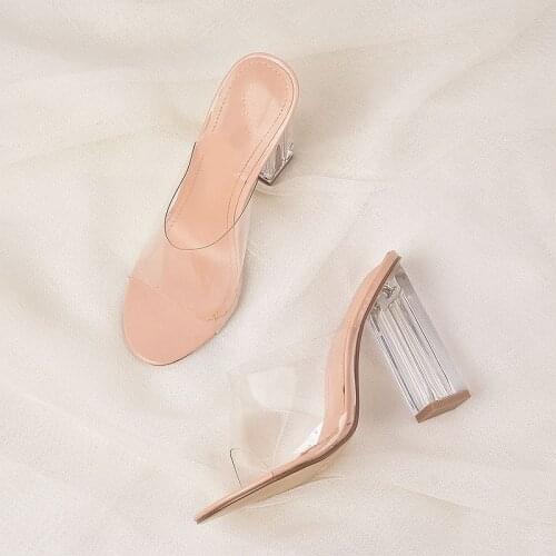 Women SlippersSexy Transparent Ladies Sandals Elegant PVC Thick Sole Summer Spring Classical Fashion Female Shoes Mujer