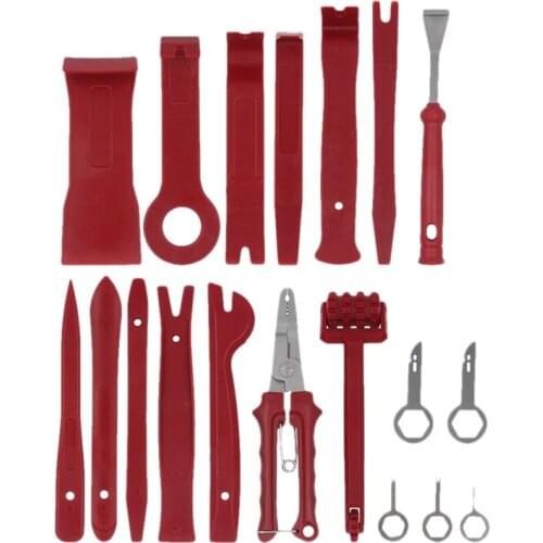 19 Pcs Car Panel Removal Tools Kit - Trim Removal Tool Set Plastic Fastener Remover Installer Pry Tool with Storage Bag