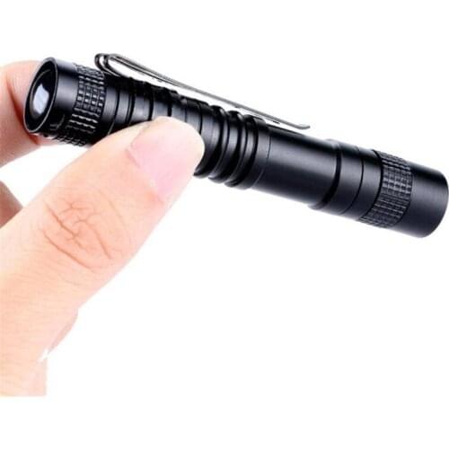 2019 New XPE-R3 LED 1000 Lumens Lamp Clip Mini Penlight Flashlight Torch AAA Aircraft Aluminum Waterproof Dropship#0326