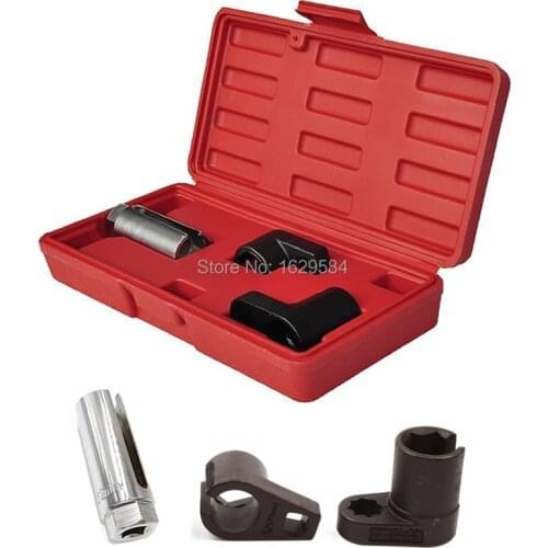 3 Pcs Auto Oxygen Sensor 6 Point Socket Wrench O2 Tool Remover Installer Set