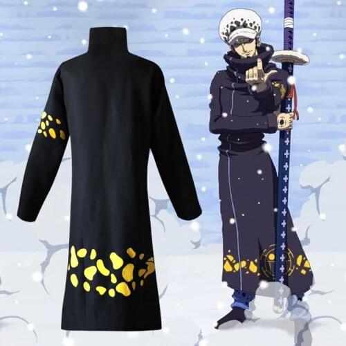 Anime One Piece 2 Years After Trafalgar Law Cosplay Costume Black Cloak Unisex Cape D Water Law Cape Coat Costume Clothing