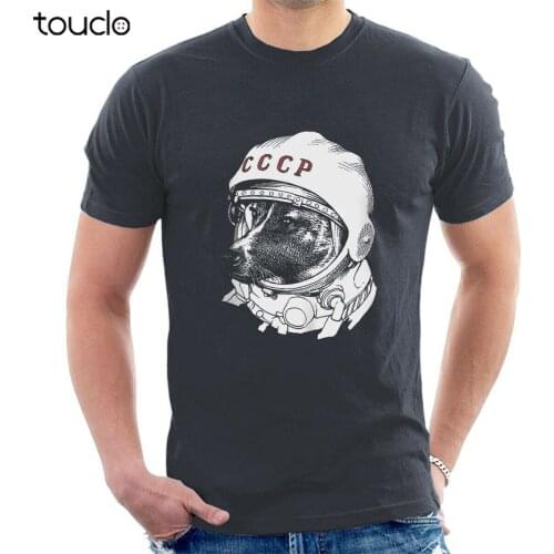 Astronaut Cccp Cosmonaut Dog T-SHIRT Laika Soviet retro tee adults kids size T41