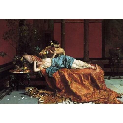 Free shipping classical court figure men women date scenery oil paintings canvas printing on canvas wall art decoration picture