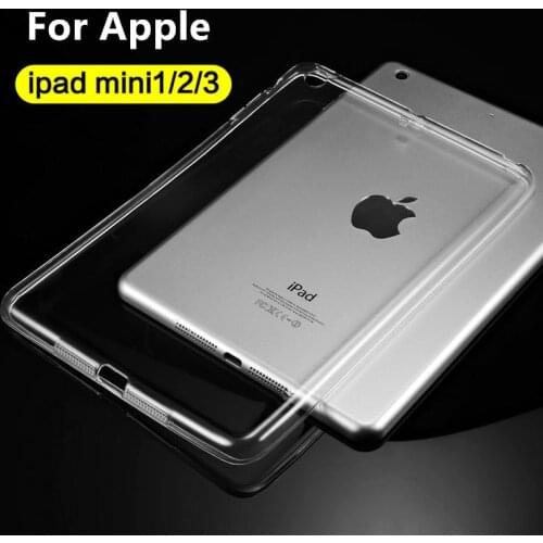 Case TPU For iPad mini 1 2 2 Protective Smart cover Leather For iPad mini3 mini2 Tablet 7.9" Transparent shell Sleeve Protector