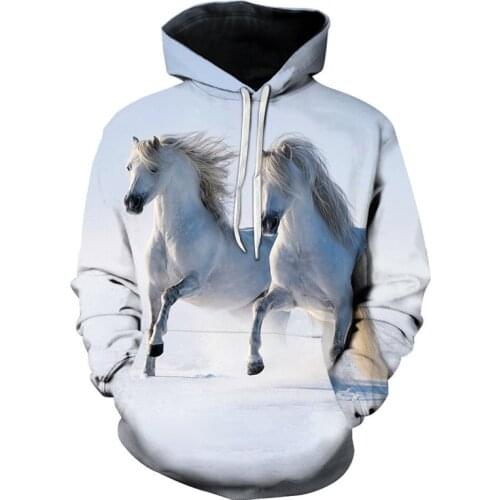 Animal Painted horse 3D Print hoodies Hip Hop 2021Fashion Hot selling Graphics Sweatshirt fashion Hipster Long sleeve Pullover
