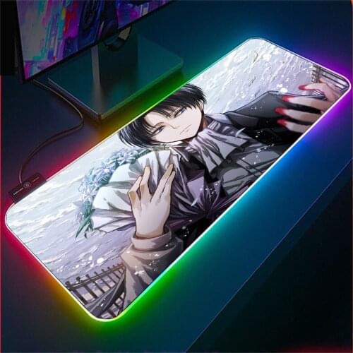 Anime Game Mouse Pad Computer Mouse Pad RGB Big Mouse Pad Gamer XL Mouse Carpet Mouse Pad Pc Desktop Game Pad LED with Backlight