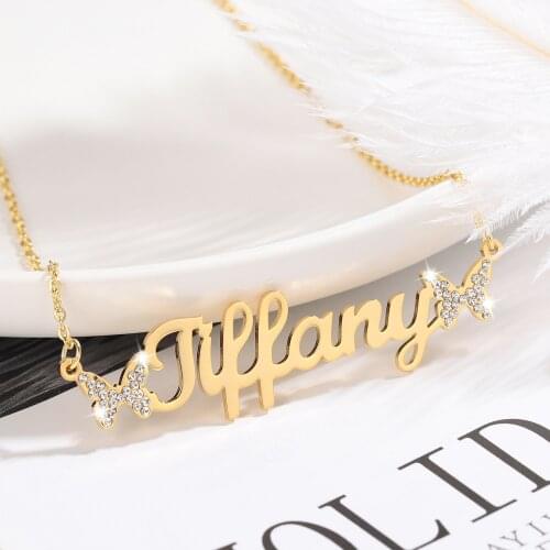 Customized Necklaces Butterfly Necklace Stainless Steel Necklace Name Necklaces For Women Jewelry 2021 Personalized Jewelry