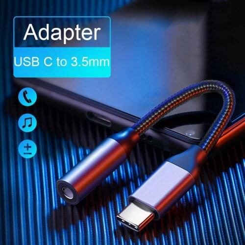 Type C to 3.5mm Earphone Jack AUX USB C Cable Headphones Adapter 3.5 Jack Audio Connector for Huawei P40 30 Pro Xiaomi Mi 10 OTG