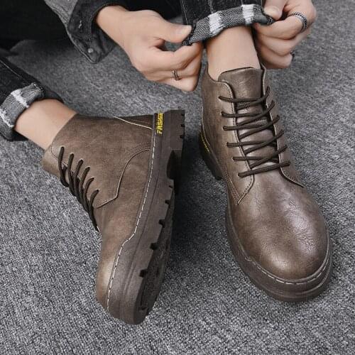 Boots For Men Casual Leather Shoes Ankle Boots Men Boot Western Mens Cowboy Man Sapato De Couro Masculino For High Top