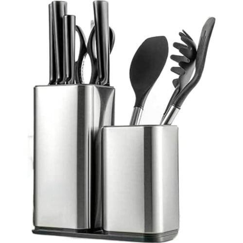 Knife Stand Holder For Kitchen Knife Stainless Steel Cooking Knife Holder Stand Block High End Kitchen Accessories