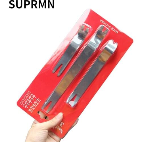Car door disassembly and assembly metal steel pry plate rocker door panel interior dashboard prying buckle screwdriver tool