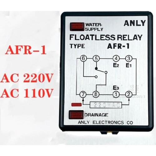 AFR -1 AC220V 50/60hz Liquid Level Controller Relay Water Level Switch Automatic Water Supply Drainage With Base and 2M Probe