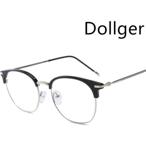 Retro half-rim eyebrow round glasses frame s1800