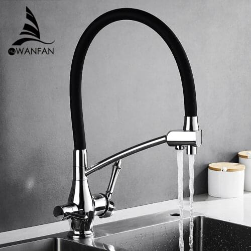 Kitchen Faucets Filter Tap Chrome Torneira Para Cozinha De Parede Crane For Kitchen Water Three Ways Sink Mixer WF-0191
