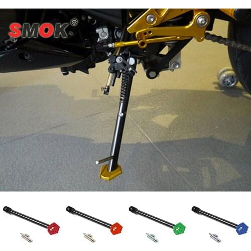 SMOK For KAWASAKI Z800 2013-2016 Motorcycle Accessories CNC Kickstand Foot Side Stand Extension Pad Support Plate With Frame