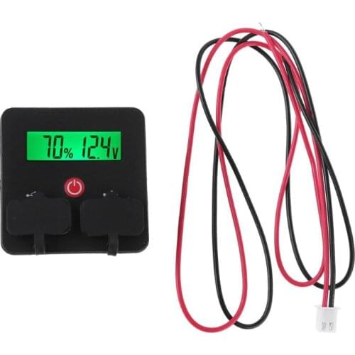 Universal 12V 24V Battery Capacity Indicator Waterproof Module with USB & Switch G88B