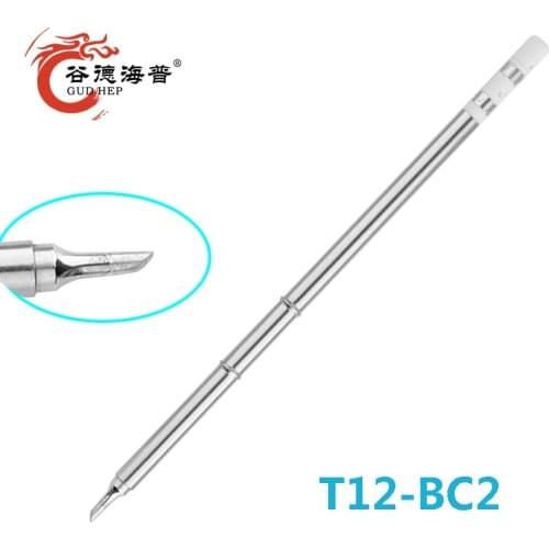 Gudhep High-Grade Soldering Iron Tips Replacement T12 Tips T12 BC2 Welding Tools T12 Handle for T12 DIY Soldering Station