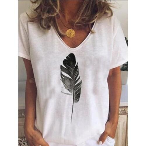 Casual T Shirts for Women Summer 2021 White Black Tshirt Tee Shirt Femme Camisetas Manga Corta Mujer Camiseta Blanca Chemise Top