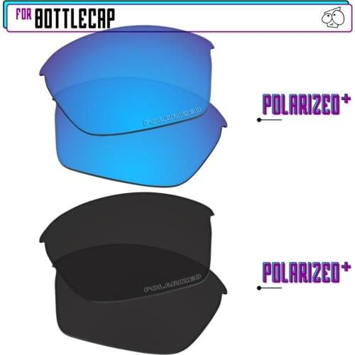 EZReplace Polarized Replacement Lenses for - Oakley Bottlecap Sunglasses - BlackPPlus-BluePPlus