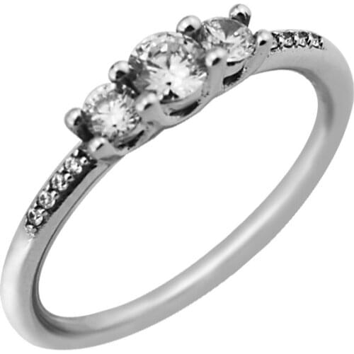 Genuine 925 Sterling Silver Rings for Women Fairy Tale Sparkling Ring Party Wedding Jewelry Gift anillos Bague Wholesale