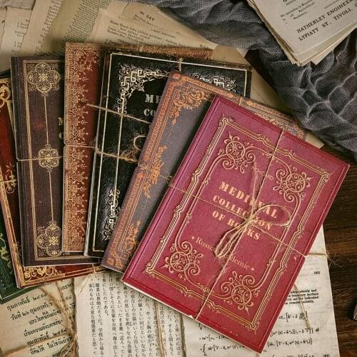 10pcs/pack Large Size Medieval Vintage Paper Bullet Journal Dairy DIY Scrapbooking Album Decoration Paper Office Supplies