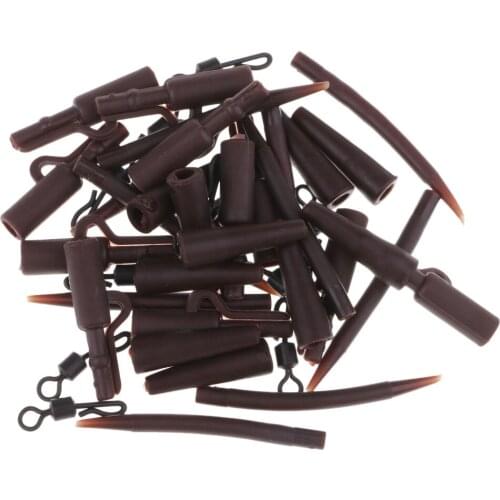 40pcs Safety Lead Clips with Pin Rubber Tube Carp Fishing Tackle Accessories