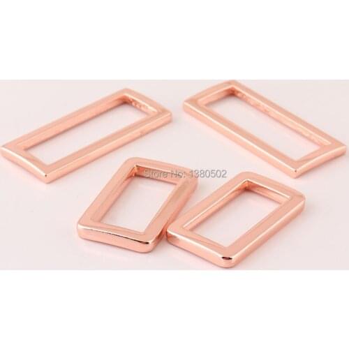 8PCS/lot 25/38mm inner rose gold color Rectangle Belt Garment bag buckle hardware accessories