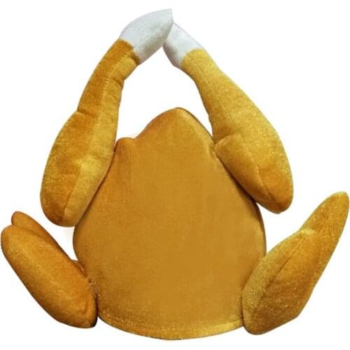 Thanksgiving Turkey Hat Festival Party Decoration New Halloween ball Funny Adults Hats Chicken Leg Cap Funny Caps Wholesale