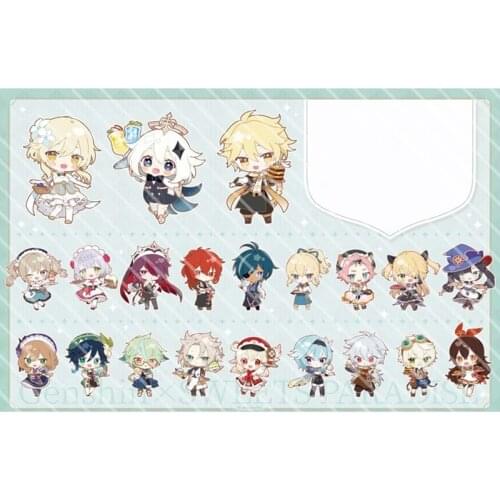 Anime Genshin Impact Figure Keychains Accessories Acrylic Key Rings Bag Pendant Keychain for Car Keys 2021 Xmas Gifts