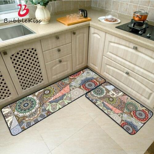 Bubble Kiss Nordic Retro Kitchen Mat Customize Bedroom Decor Carpet Oil-proof Kitchen Carpet Doormat Non-slip Corridor Carpet