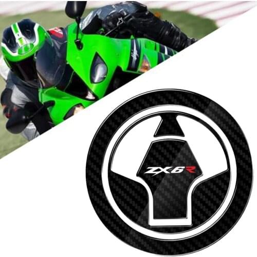 For Kawasaki Ninja ZX-6R ZX 636 600 3D Carbon Fiber Appearance Motorcycle Fuel Tank Cover Fuel Tank Cover Decal Protective Shell